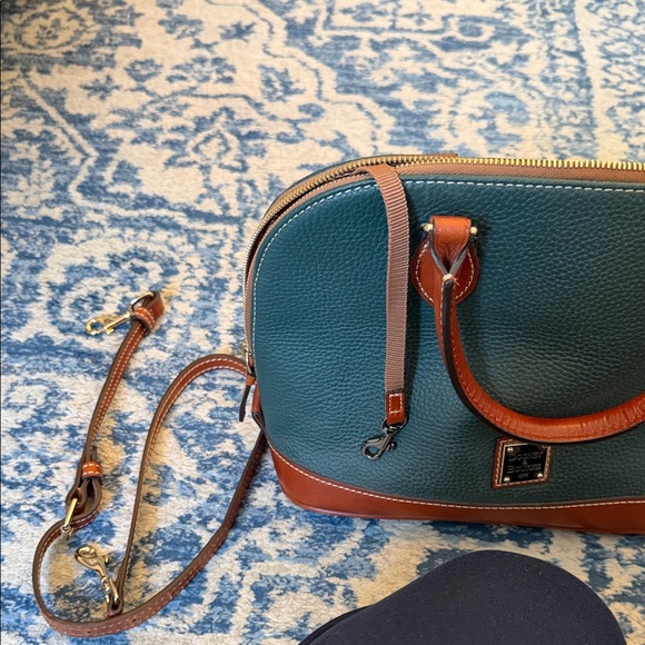 Dooney & Bourke Green and Tan Satchel - Picture 9 of 9